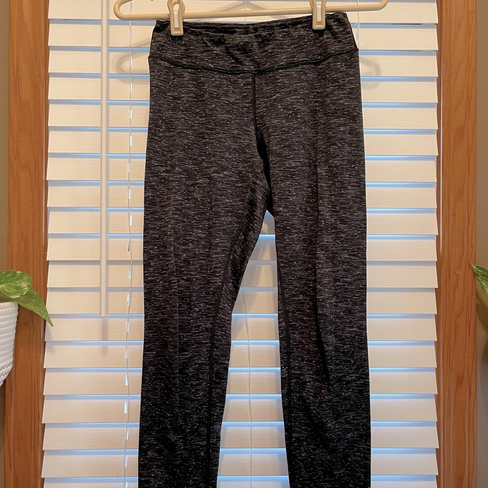 Girls black space dye leggings